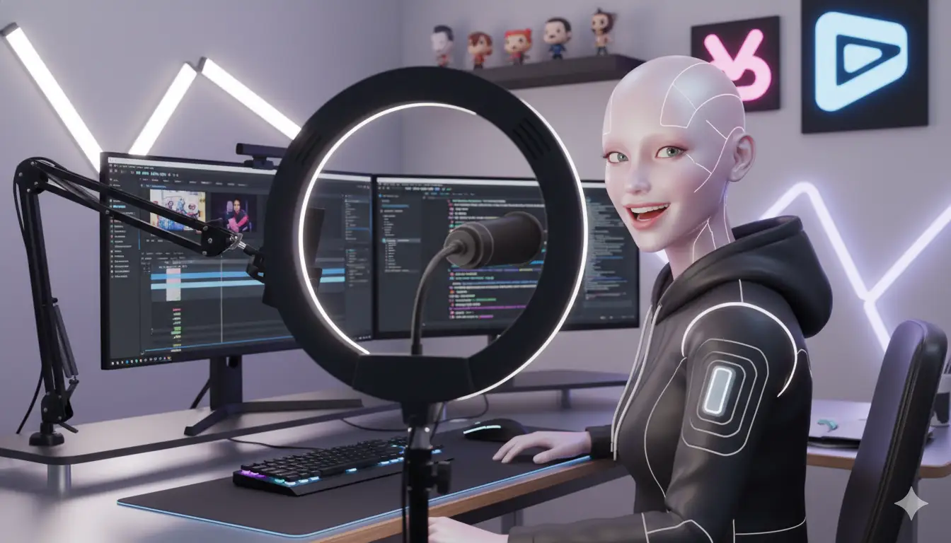 AI-generated video personality creating content