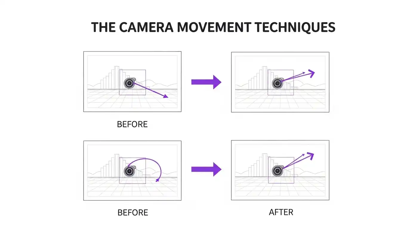 Diagram of micro-roll, nods, glances, and sway in POV frames