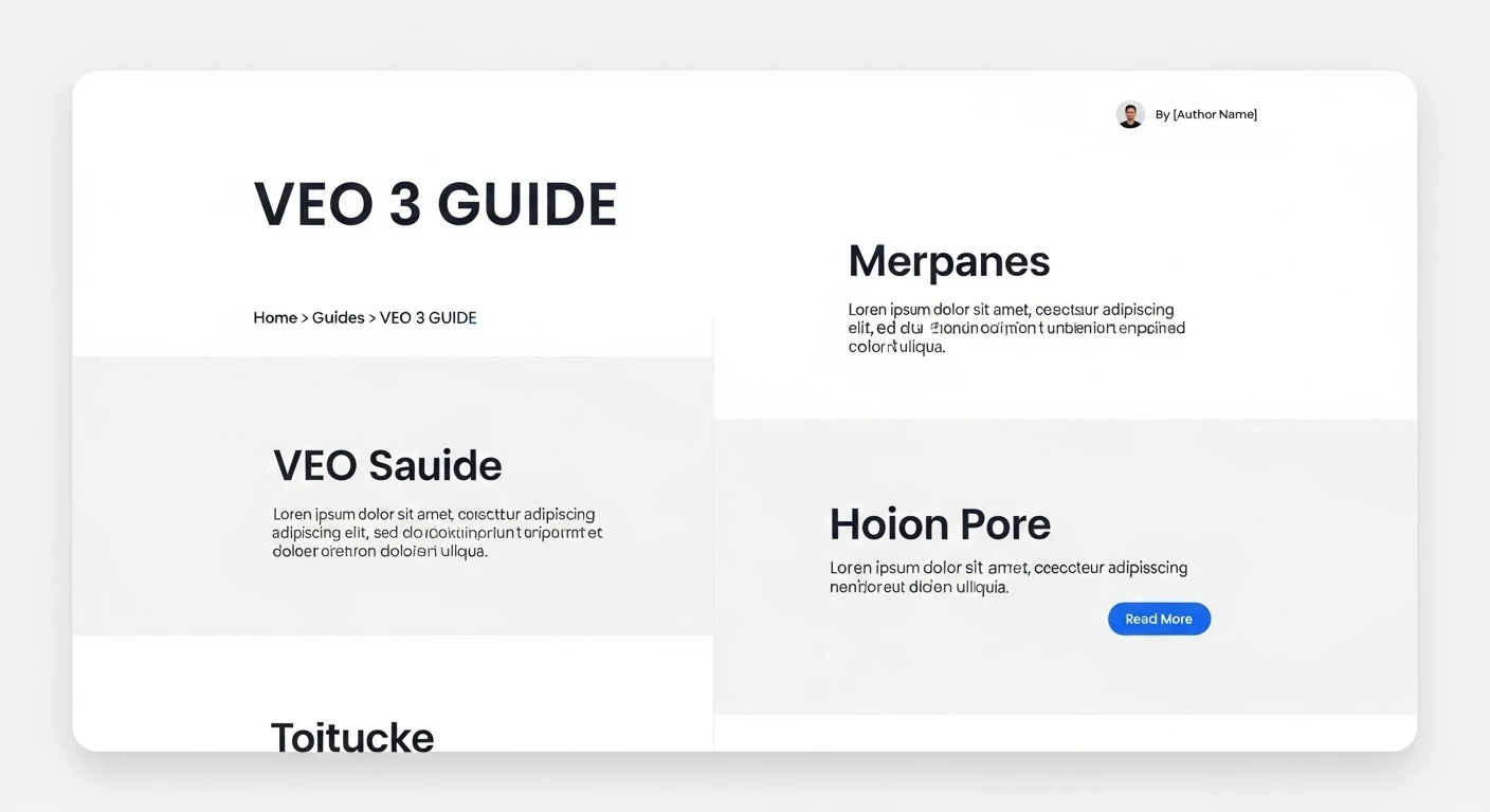 Clean tutorial layout emphasizing people-first content and UX showing best practices for creating high-quality, user-focused Veo 3 video generation documentation and guides