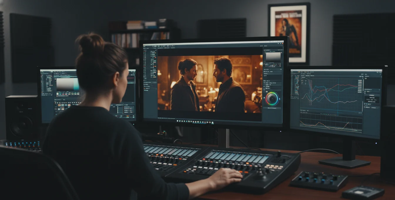 Professional film editing suite with AI integration